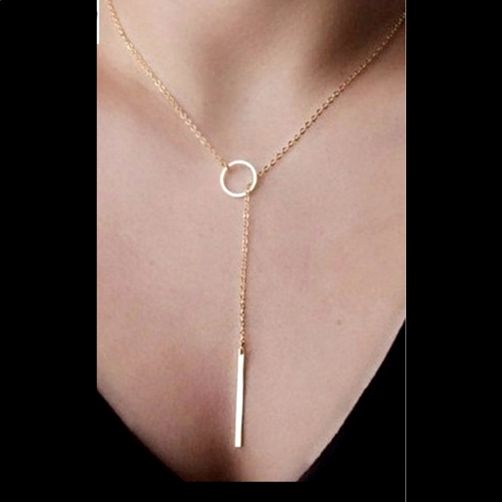 Simple Bar Pendant Necklace Choker